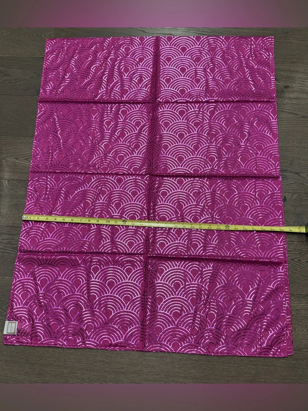 Kurt Geiger London Metallic Rainbow Oblong Scarf in FUCHSIA. NWT